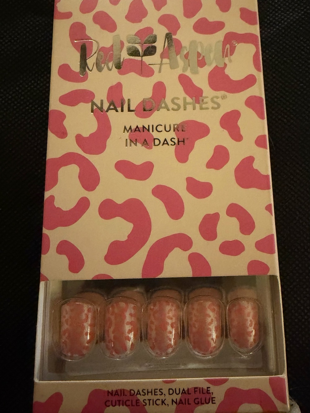 Nail Dashes “Don’t Be Catty, Cecilia”Pink Leopard Press-On Nails